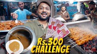 Rs.300 Food Challenge in Karachi, Nazimabad Street Food | 300 mai Itna Kuch | Canada ki Tayyari