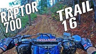 Raptor 700 ATV Adventure Riding on Trail 16 Motovlog by TrailBlogger