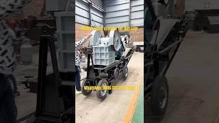 Amazing small diesel engine powered portable jaw crusher, gold ore granite river stone crusher