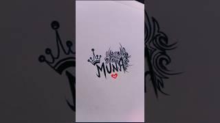 Muna name status with -Modern tattoo art 'comment your request name'#shorts