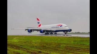 British Airways' A380 Touches Down At Accra's Kotoka Int. Airport