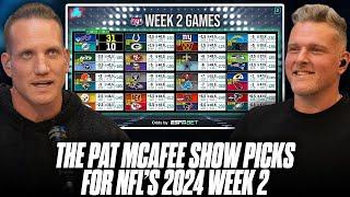 The Pat McAfee Show Picks & Predicts Every Game For NFL's 2024 Week 2