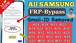 ALL SAMSUNG FRP BYPASS 2025 (100% WORK) Android 11-12-13-14 Latest Security️Frp Unlock Without Pc