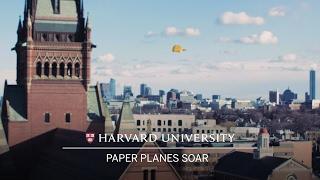 Paper planes by world record holder soar from Harvard’s Science Center