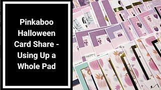 Pinkaboo Halloween Card Project Share Part 1 - Using Up a Whole 12x12 Paper Pad