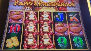 Buddha is laughing again! Is he laughing at me? Happy & Prosperous Dragon Link machine