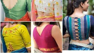 Simple daily wear saree blouse back neck designs/ Latest blouse designs/ Blouse ki designs