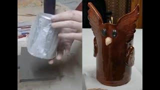 Lesson: Slab Creative -  using a can to create a tube (owl)