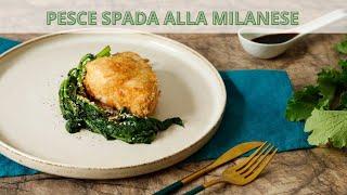 Pesce spada alla milanese con cime di rapa - Ricetta gourmet - Chef Deg - Saporie