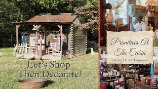 SHOP WITH ME - PRIMITIVES AT THE CABIN ~ POP UP SALE Thrift Vintage Antiques Primitive Crafts & More