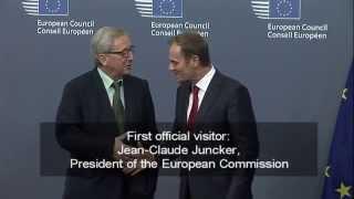 Donald Tusk: first day in office as European Council President