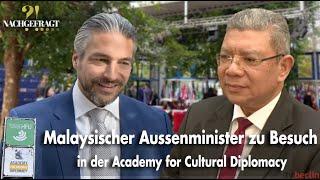 Academy for Cultural Diplomacy empfängt Malaysischen Außeminister