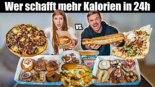 Wer schafft mehr Kalorien in 24H - Mann gegen Frau Cheatday Challenge