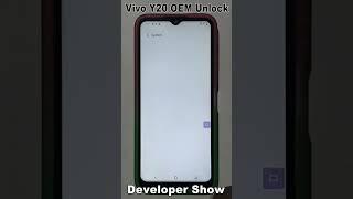 Vivo Y20 OEM Unlocking Enable Developer Show |How to Unlock Vivo Bootloader 2023|Vivo Y20 OEM Unlock