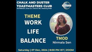 WORK LIFE BALANCE️| TMOD NIRMALA SEN | Meeting NO.169