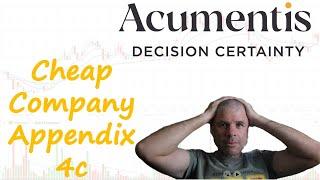 Acumentis Appendix 4C | Cheap Company or Value Trap?