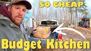 Before The Snowstorms!  Our Budget-Friendly Off-Grid Kitchen Build Begins