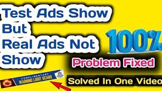 Test ad show but real ad not showing | Admob ad problem 100% solved fix hindi Implement ads in app