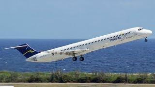 Amazing JETBLAST - MD80 Rocketing out of Juliana, HD