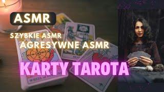 ASMR Karty tarota. Szybkie agresywne Asmr. Tasowanie i rozkładanie kart.  Aggressive Sounds.