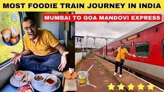 Most Foodie Train Journey Mumbai to Goa Mandovi Express || Food King of Indian Railways