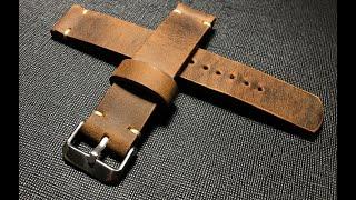 Making a leather watch strap / Leather watch band / Handmade craft / Leather Craft