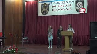 OBLJETNICA HVO 106 BRIGADE ORAŠJE - SNAŽNE PORUKE MLADIH