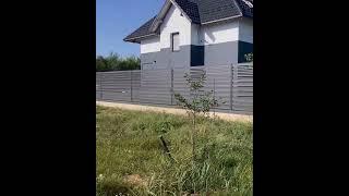 Пример аллюминиевого забора в Заславле (Часть 3) #блоки для забора #столбыдлязабора