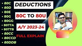 Deductions 80C To 80U | Income Tax Deductions Chart | Deduction 80C To 80U Under Income Tax