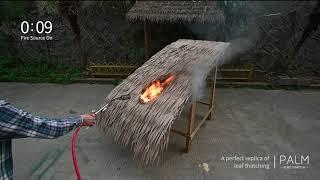 REAL BURN TESTING   - SYNTHETIC THATCH ROOFING MATERIALS | ONETHATCH