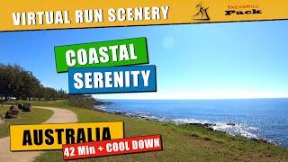 Virtual Run Coastal Serenity Australia | 45 min | No music | Treadmill Pack