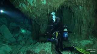 cave diving in Kefalonia, Greece