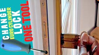 DIY change door lock | Euro cylinder change on a PVC door