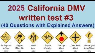 California DMV Written Test 2024 (40 Questions with Explained Answers) - CA DMV Written Test #3