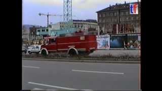 Feuerwehr Stuttgart: Alarmfahrt Löschzug 2, 1989.