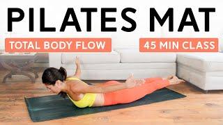 Challenging Pilates Mat Class (45 Min) - Total Body, No Equipment