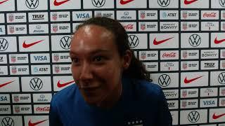 USWNT DEFENDER ALYSSA MALONSON postgame; Team USA beat Argentina