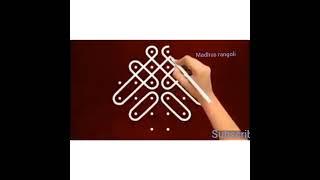 rangoli designs| dot's rangoli 6x2|easy rangoli madhus rangoli|