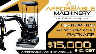 Hightop HT10 - 1 Ton Mini Excavator Package | Affordable Machinery