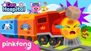 The Choo Choo Train Is Broken! | Car Hospital | Fun Car Songs | Pinkfong Official