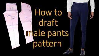 How To Draft Male Pants Pattern  SIMPLE METHOD/DIY/LATEST METHOD 2023