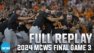 Tennessee vs. Texas A&M: 2024 Men's College World Series Final Game 3 | FULL REPLAY