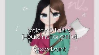 Tabby & Melody // House horror game fanart