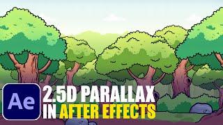 2.5D Parallax Forest Cartoon Animation in After Effects Tutorials