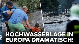 HOCHWASSER-KATASTROPHE IN EUROPA: Chaos, Stromausfall und erstes Todesopfer in Polen - aktuelle Lage