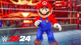 Super Mario w/ Entrance, Signature & Finisher | Insane WWE 2K24 Mods