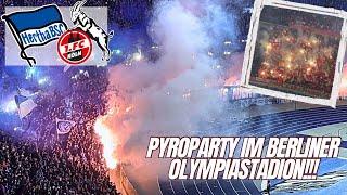 PYROPARTY IM BERLINER OLYMPIASTADION!!! WOOOW!!! /Hertha BSC vs. Köln / FANPRIMUS STADIONVLOG