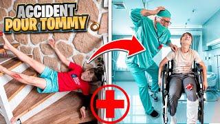 Tommy falls down the stairs, he's in the hospital for Christmas!