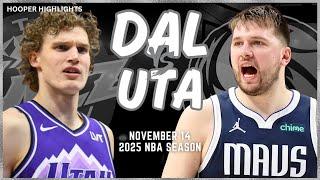 Dallas Mavericks vs Utah Jazz Full Game Highlights | Nov 14 | 2025 NBA Season