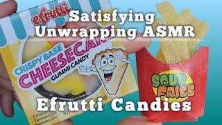 ASMR Unwrapping Efrutti candy Satisfying Gummy Video Efrutti Lunch Bag Bakery Shoppe Taco Twosday